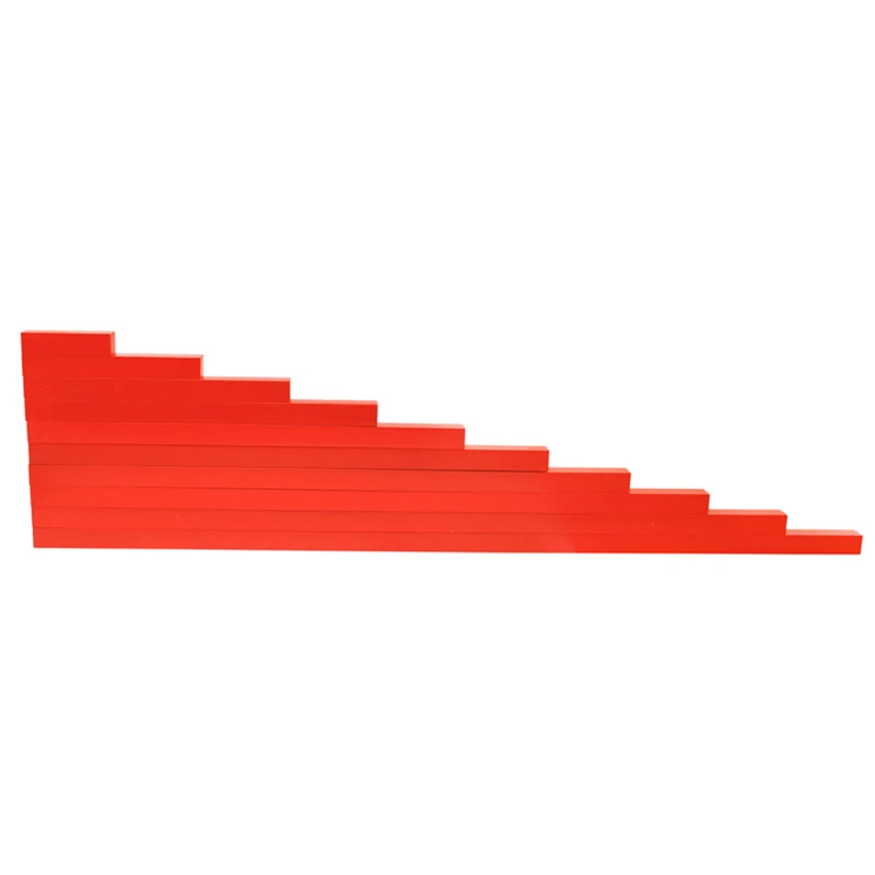 Dental House Wooden Montessori Mathematic Toys Red Rods length 5-50cm Number Rods Math Toys Early Learning Educational Christmas