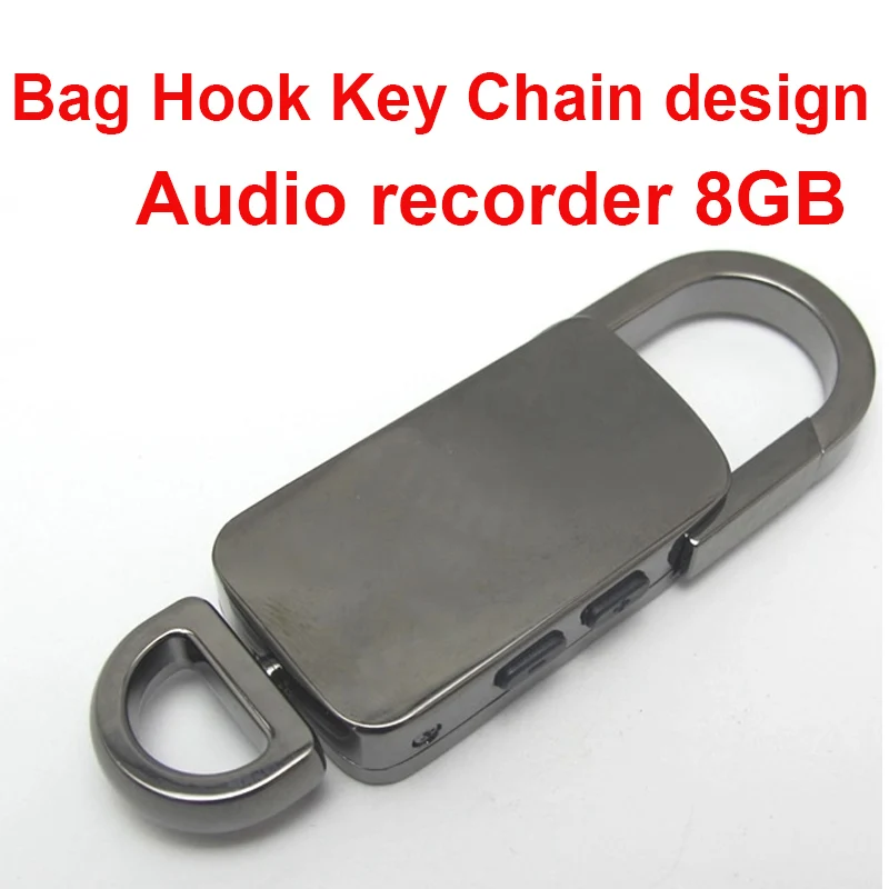 voice activated 8GB voice recorder hook design audio recorder key chain