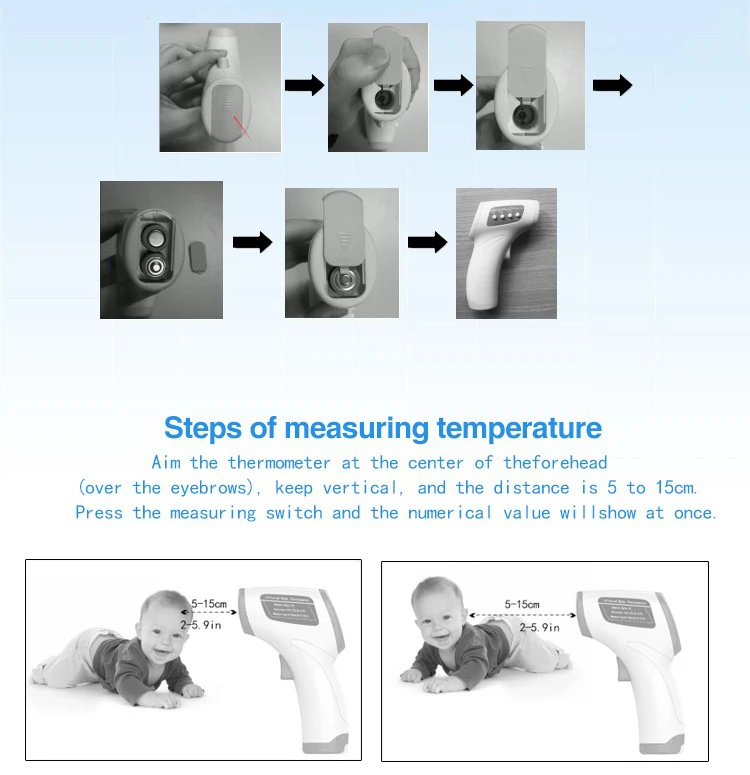 Цифровой Детский Взрослый Инфракрасный термометр для тела Лоб температурный пистолет многоцелевой бесконтактный термометр