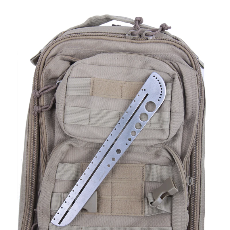 

EDC GEAR Tactical Multifunctional Tools Portable Straight Stainless Steel Metal Ruler Metric Rule Precision Measuring Travel Kit