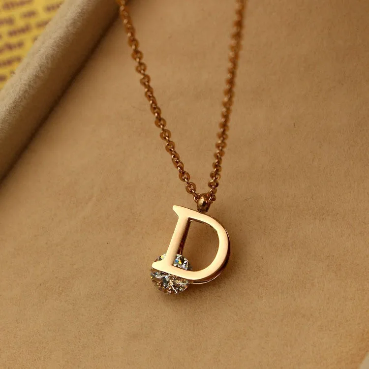 316L-Stainless-Steel-Gold-Plated-D-Letter-CZ-Pendant-Necklace-Link-Chain-Necklace-Fashion-Jewelry-Top