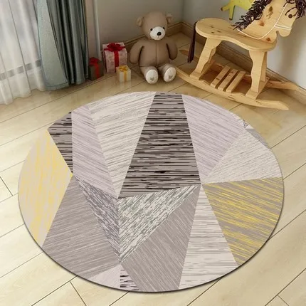 Скандинавский геометрический Коврик для гостиной, спальни, кабинета, прикроватные коврики, современный круглый детский цветочный декор, ковер, домашний диван, коврик для йоги - Цвет: Style 24