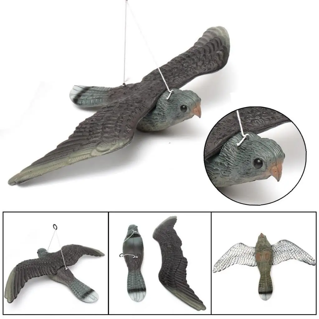 

HAWK PEST DETERRENT HANGING BIRD GARDEN SCARER DECOY TREES GARDEN STATUE