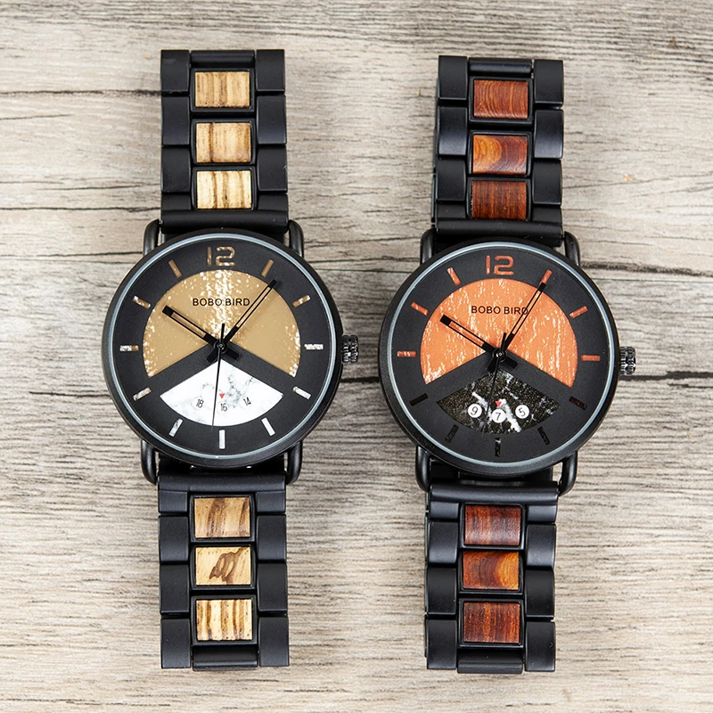 BOBO BIRD Men Watch Auto Date Luxury Wood Chronograph New Design Special Watches Great Gifts Custom Clock Dropshipping C-nR30
