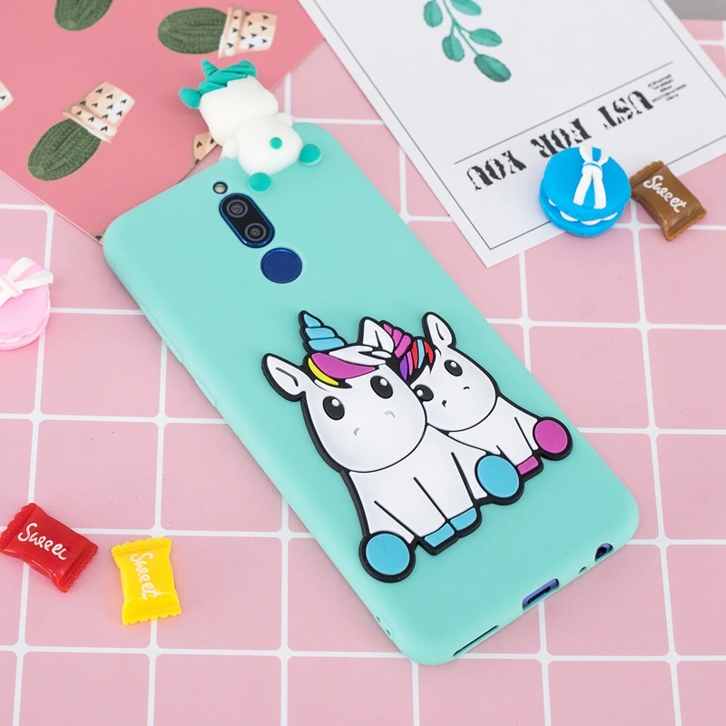 Мягкий чехол с единорогом для Huawei Mate 10 Lite милые 3D игрушки мультяшный ТПУ бампер Nova