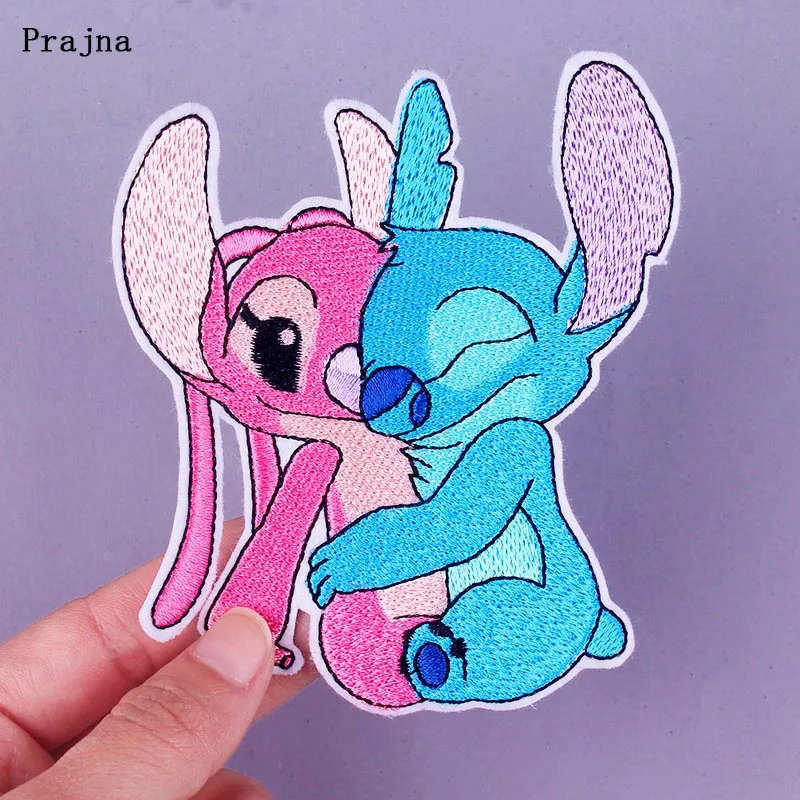

Prajna Couple Stitch Applique DIY Embroidered Patches for Clothing Badge Iron on Patch to Cloth Fabric Accessories Apparel F