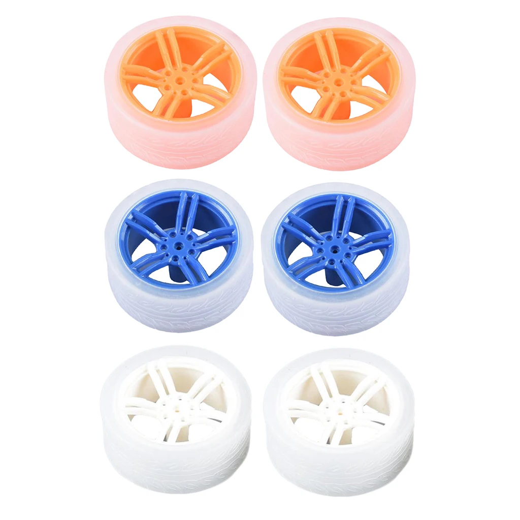 DIY Rubber Plastic Motor Wheel Tyre Tire For Smart Robot Car wheels