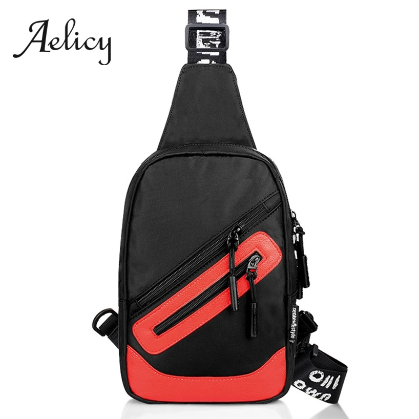 

Aelicy Neutral Chest Pack Hit Color Patchwork Casual Travel Sport Crossbody Shoulder Bag Men Women Waterproof Chest Bag Fashion