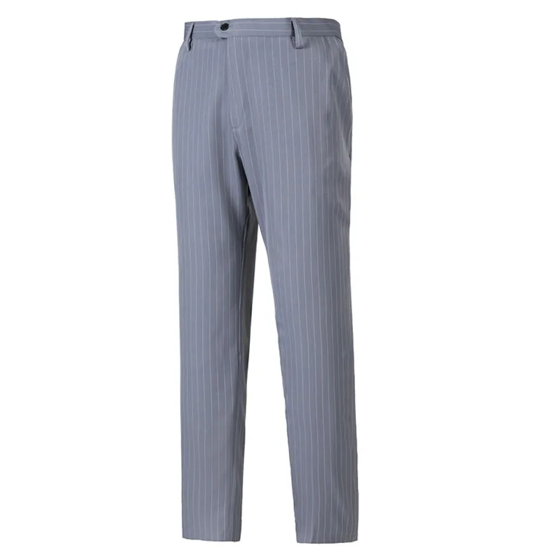 

Men's suit trousers new men's light gray striped business suit pants fashion dress casual straight suit pants men's suit pants