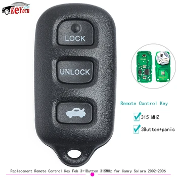 

KEYECU Replacement Remote Control Key Fob 3+1Button 315MHz for Toyota Camry Solara 2002 2003 2004 2005 2006 FCC ID: GQ43VT14T
