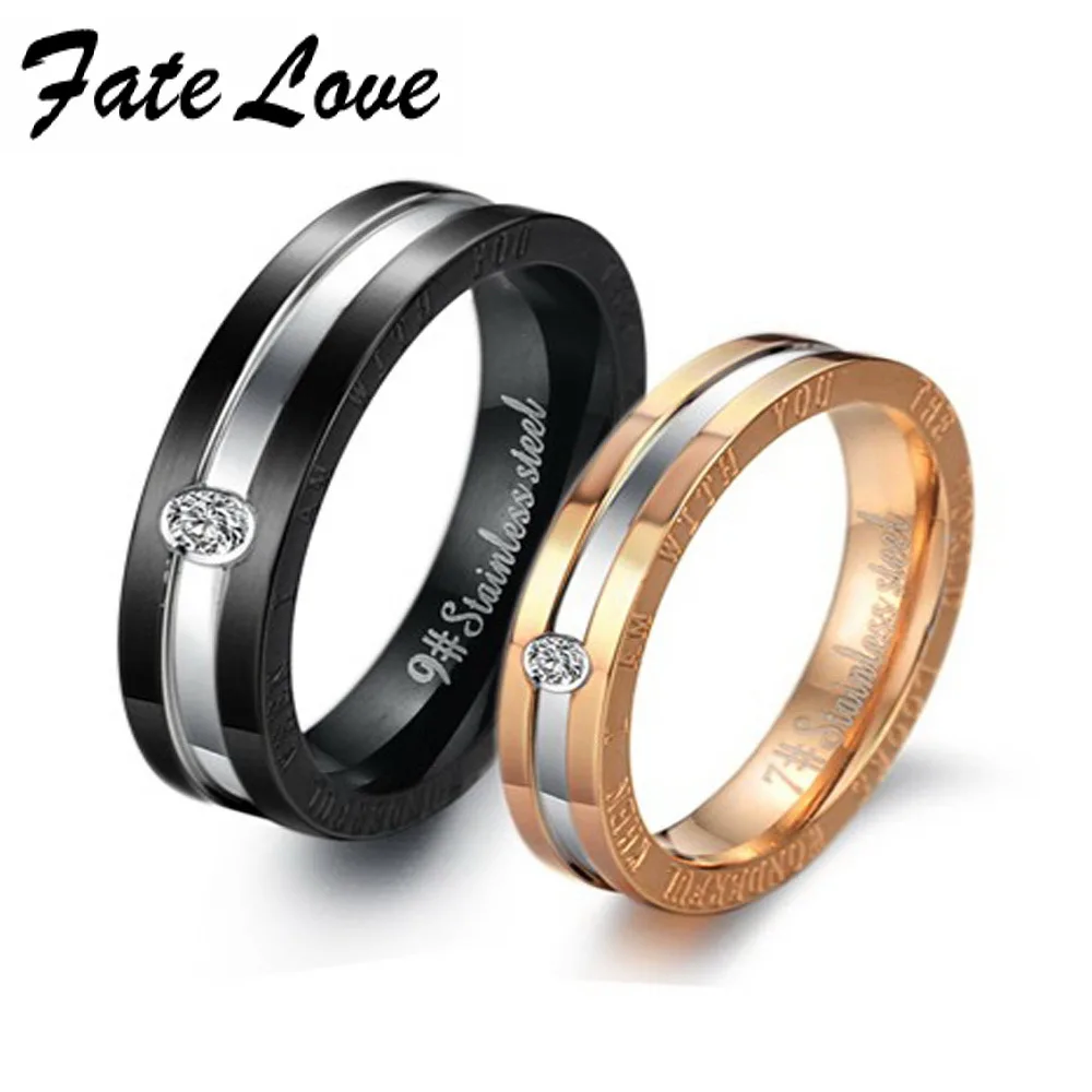 fate loce 2017 creative egyptian jewelry rhinestone titanium steel couple ring engagement ring bands gift drop shipping fl306 - Egyptian Wedding Rings fate loce 2017 creative egyptian jewelry rhinestone titanium steel couple ring engagement ring bands gift drop shipping fl306 - Egyptian Wedding Rings