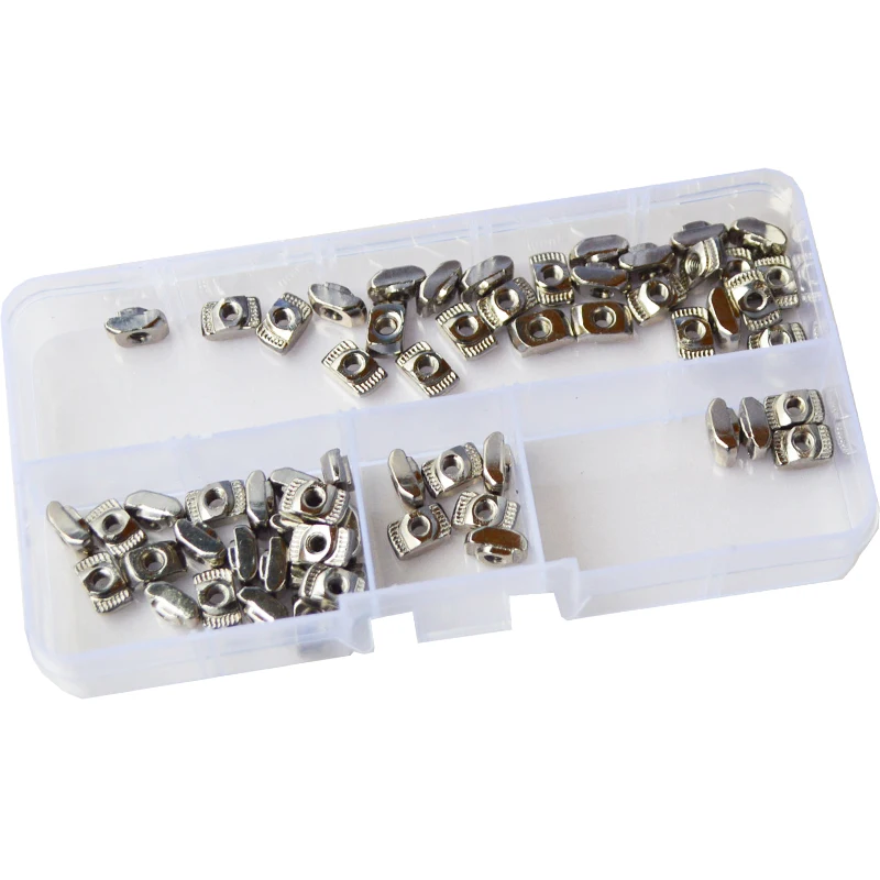 

2020 series Slot T-nut Sliding T Nut Hammer Drop In Nut Fasten Connector Aluminum Extrusion Profile Groove Assortment Kit Set M4