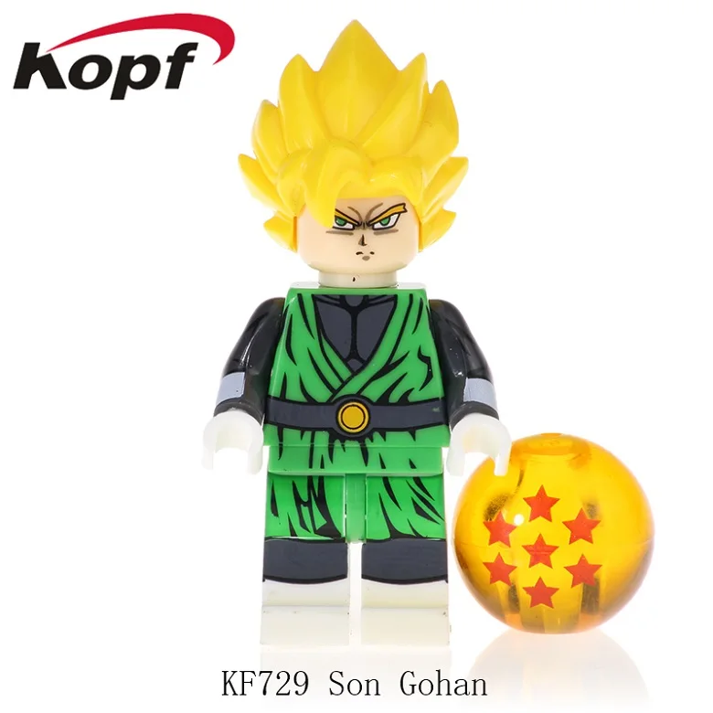 KF6073 Одиночная строительные блоки большие фигурки модель Dragon Ball Broli Gogeta сын Goku vegeta Vegetto Mira игрушки для детей - Цвет: KF729  Without Box