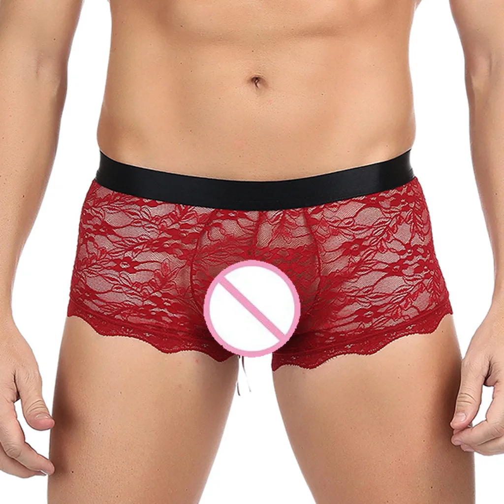 

Sexy lingerie mens Panties erotic Thin section Fashion Sexy Full lace Strap Men's Underwear Men's Sexy Underwear Lingerie H4