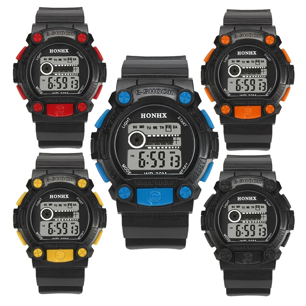 

Fashion Mens boys children watch Digital LED Analog Quartz Alarm Date Sports Wrist Watches Military Digital Relogio masculino