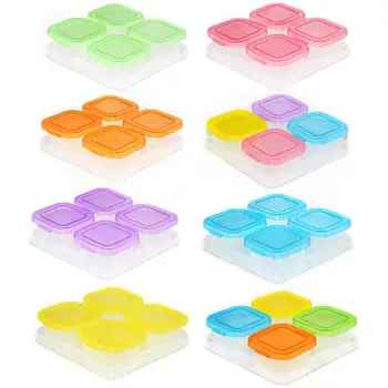 

Baby Food Container Sanitary Reusable Food Dispenser Storage Snack Box with Tray Suitable for outdoor activities Travel