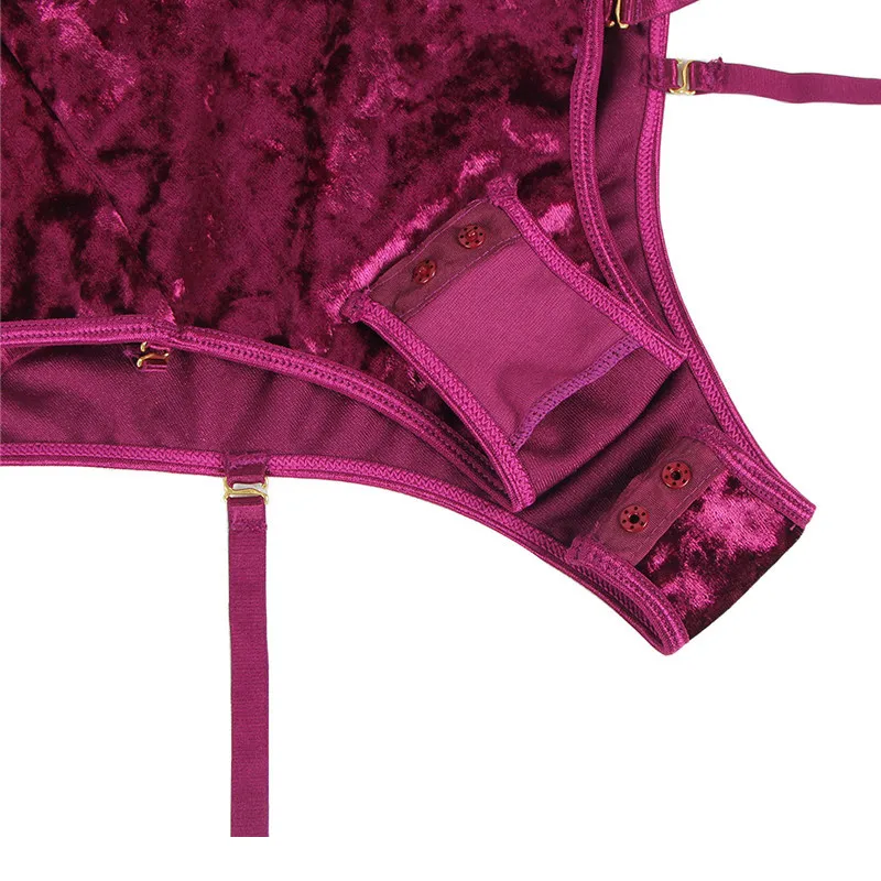 3XL/5XL Plus Size Porn Lingerie Sexy Suede Velvet Lace Open Crotch Erotic Lingerie Sexy Teddy Babydoll Erotic Costumes Underwear