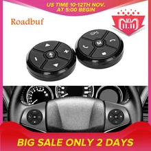 Universal Car Steering Wheel Control Key Music Wireless DVD GPS Navigation Car Steering Wheel Radio Remote Control Buttons Black