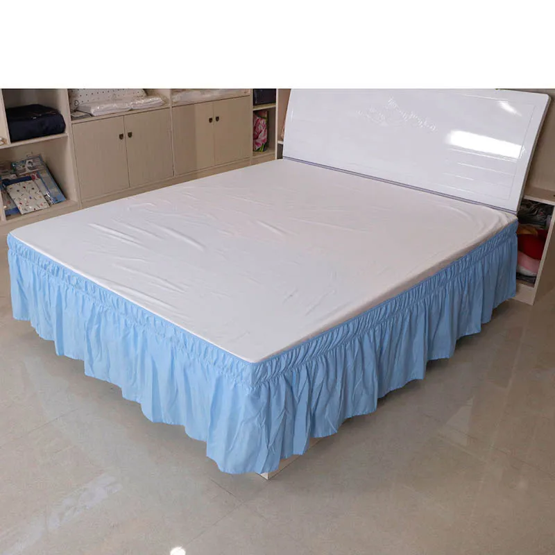 

Hotel Queen Size Bed Skirt White Bed Shirt Without Surface Elastic Band Single Queen King Easy On Easy Off Bed skirt Dust Ruffle