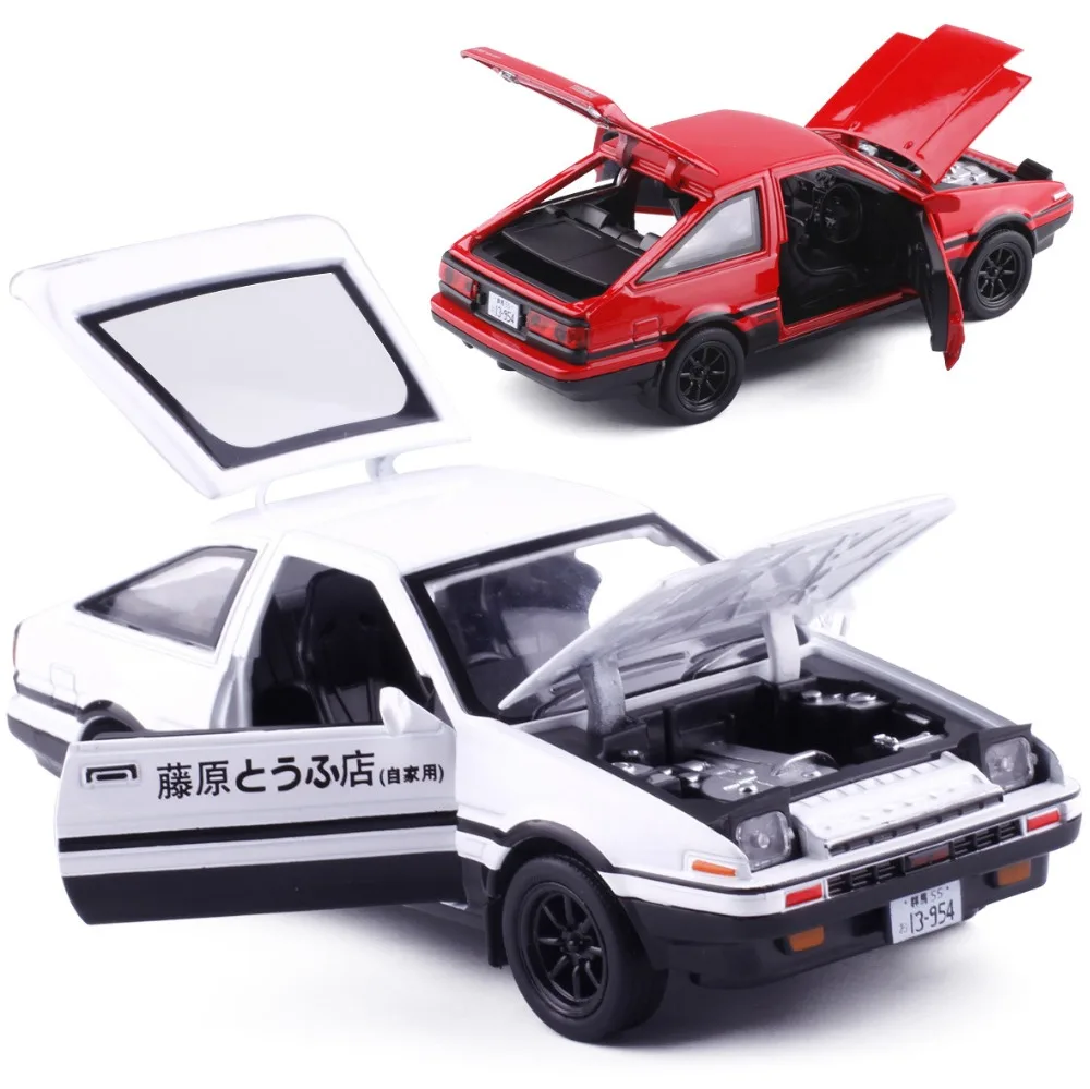 Initial D модели автомобилей AE86 Toyota 1:28 сплава автомобиля с рисунком аниме Форсаж