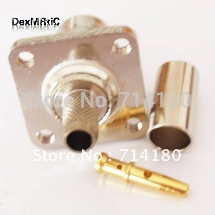 Buy RF BNC Crimp Connector Female Panel Mount flange