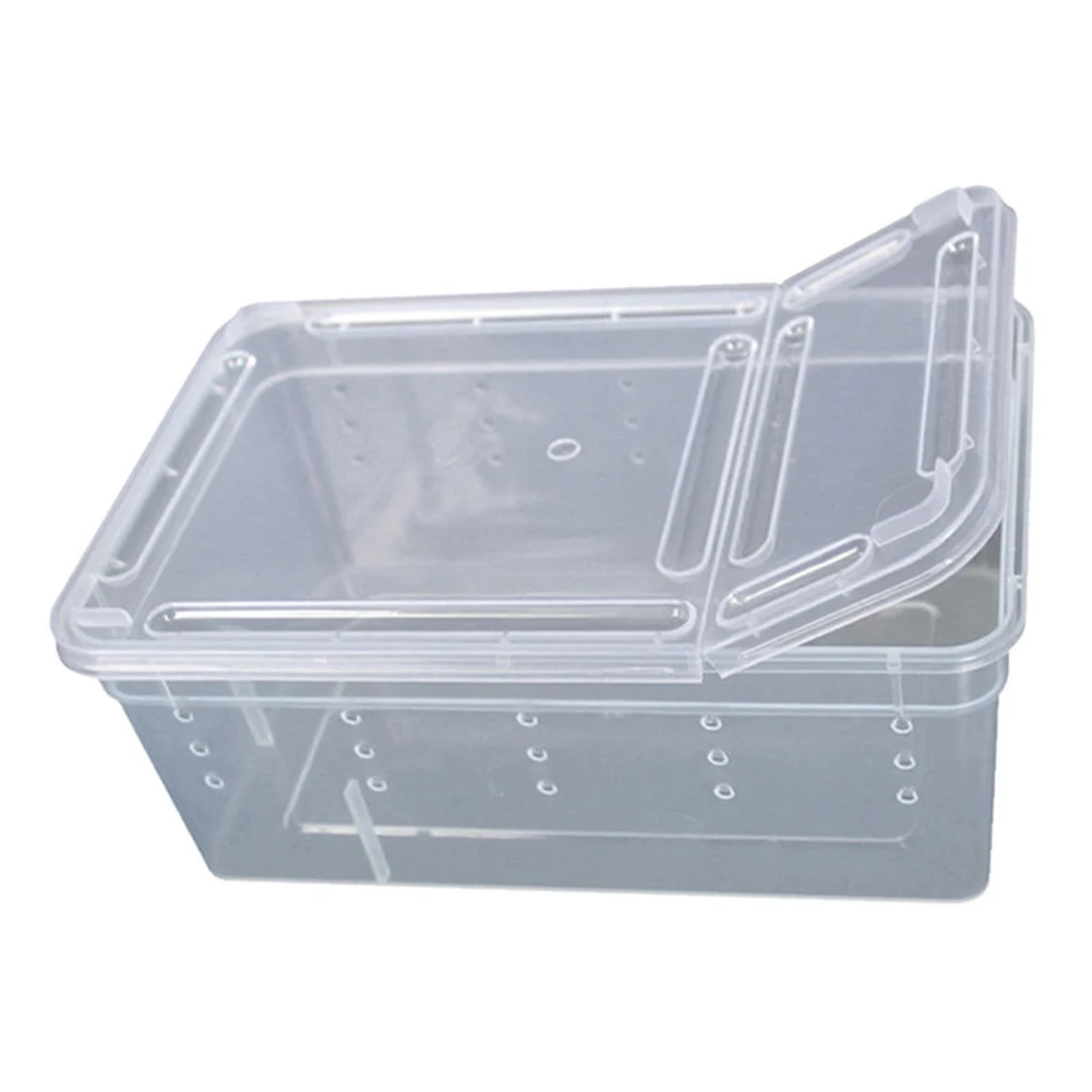 40# прозрачный пластиковый контейнер для хранения еды, амфибия, насекомое для разведения рептилий, коробка для кормления, транспортировочный чехол для кормления, товары для домашних животных