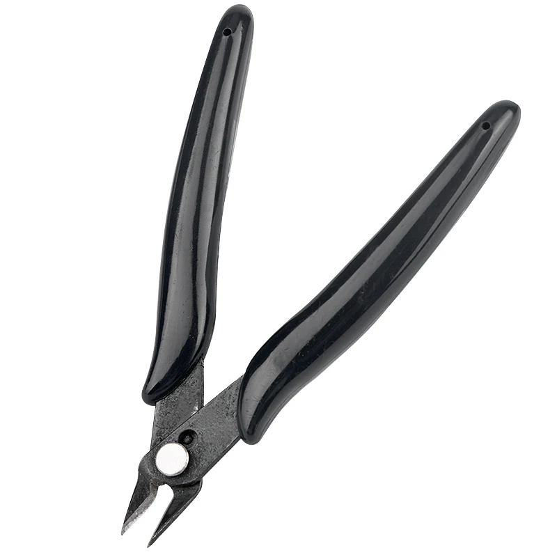 JCD Electrical Wire Cable Cutters Cutting Side Snips Flush Pliers Nipper Anti-slip Rubber Mini Diagonal black Pliers Hand Tools