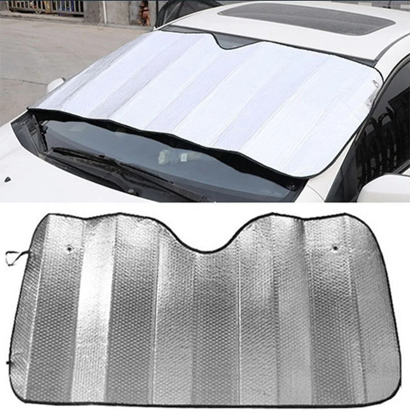 Car styling car windshidle visor cover aluminum foil portable folding dust shield sun block sunshade auto accessories 130*160cm |