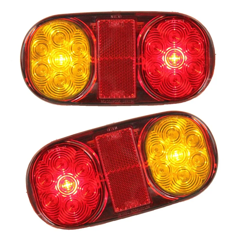 

2x Car Truck Tail Light Warning Lights Rear Lamps Waterproof Tailights For Trailer Jet Ski Boat Ute Submersible No/Plate