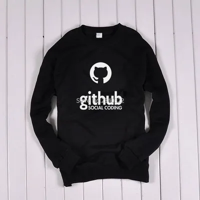 

IT fans Autumn spring GitHub social coding sweatshirt programmers octopus mascot cat pullover clothes