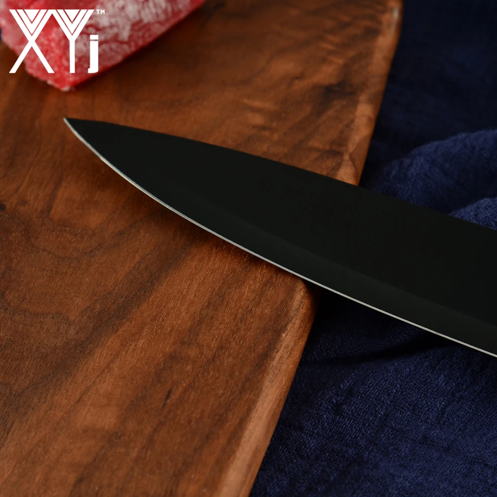 XYj Кливер кухонный нож Японский стальной нож шеф-повара Santoku фруктовое устройство резки овощей с крышкой для бытовой повара