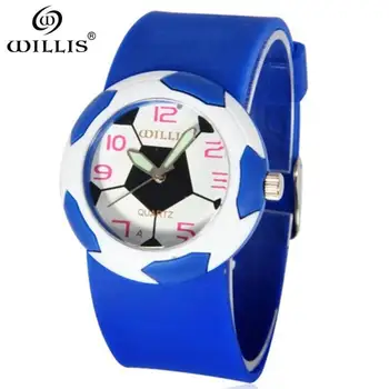

WILLIS Brand Hot Sales watch Children sports Silicone waterproof Watch football child Quartz WristWatches Relogio Feminino