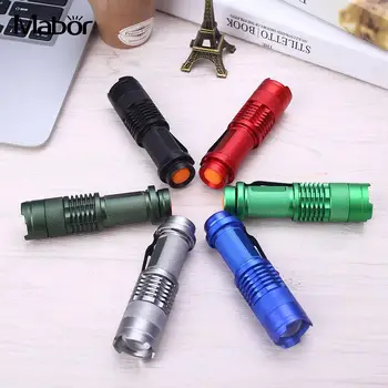 

6 Color Durable Led Flashlight Torch Lantern Led Portable Flashlight Emergent Lamp Zoomable Tactical Military 3 Modes LED Torch