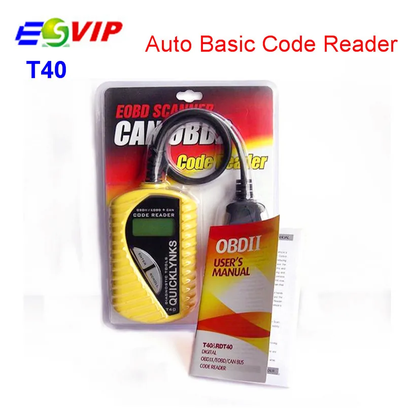 

5pcs DHL free OBD2 Scanner Auto Basic Code Reader QUICKLYNKS T40 Multi-language CAN OBDII Scanner Auto Diagnostic Tool OBD2 EOBD