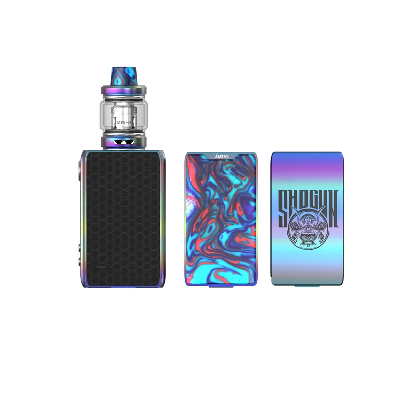 Оригинал IJOY SHOGUN JR Kit Смола TC мод коробка Vape 126 Вт с Subohm бак сетка 1 Катушка