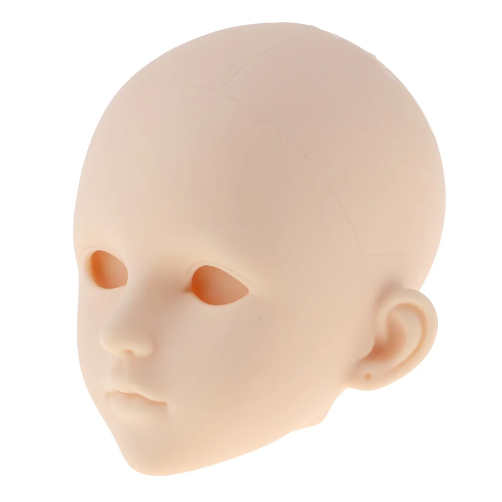 1/4 BJD Female Doll High Quality Plastic No Makeup Head Sculpt without Eyes DIY Parts Kits