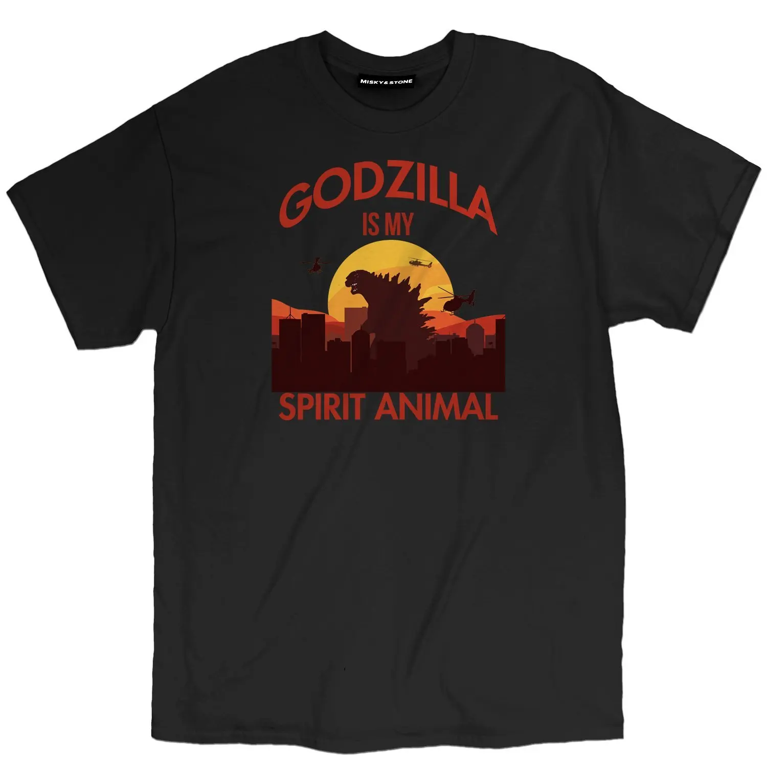 Misky Stone Godzilla Es Mi Esp ritu Animal Loose Fit Super Suave Unisex Camiseta t shirt T 