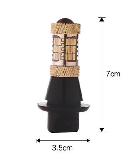 2 шт. 1156 p21w py21w 54smd светодиодный T20 W21W 7440 светильник 4014 светодиодный чип дневные ходовые огни светильник+ поворотник двойной режим DRL CANBUS светодиодный