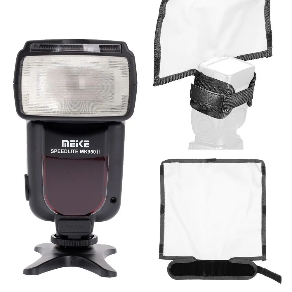 Meike MK-950II MK-950 II TTL Slave Wireless Flashgun Speedlite for nikon + softbox Diffuser