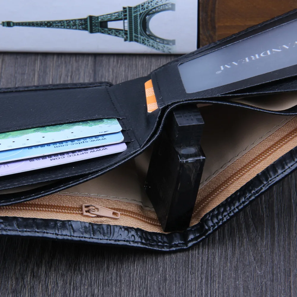 Мужской многополярный бизнес кожаный бумажник ID держатель кредитной карты кошелек карманы для мужчин высокого качества мужские кошельки Волшебный держатель для карточек
