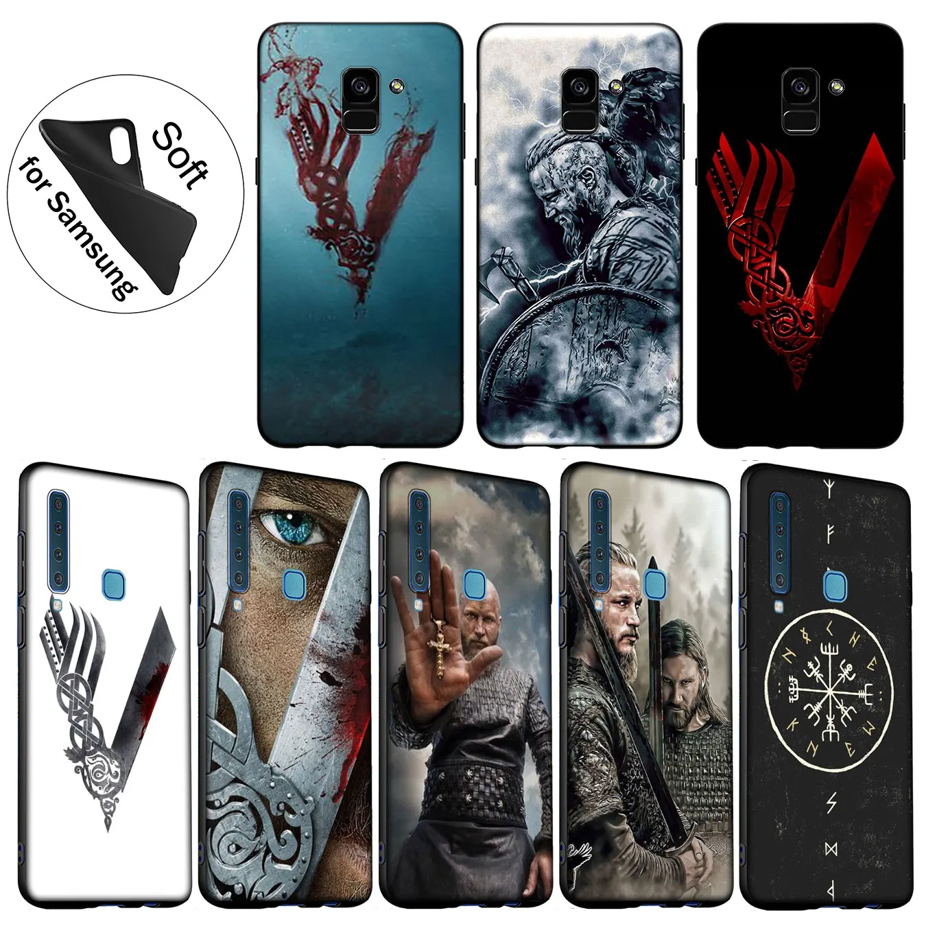 IYICAO Vikings Series милый мягкий силиконовый чехол для Samsung Galaxy A6 A9 A8 A7 2018 A3 A5 2016 2017 Note 9 8 10