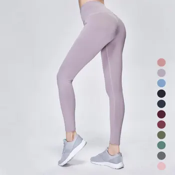 

Women Compression Fitness Base Layer Pants Solid Black Leggings Casual Seamless Push Up Pants Mid Waist Workout Women Sportwear