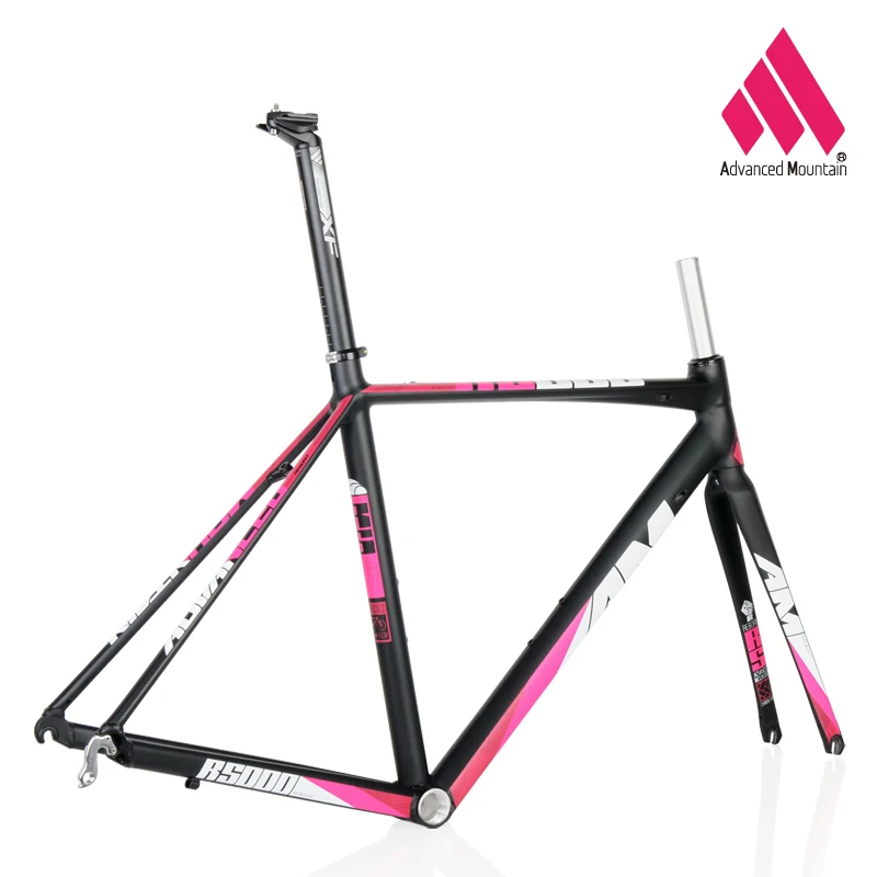 Clearance AM R5000 Lightweight Aluminium Alloy 700c Frame Carbon Fork 48/50/52cm Road Bicycle Racing Frameset 20