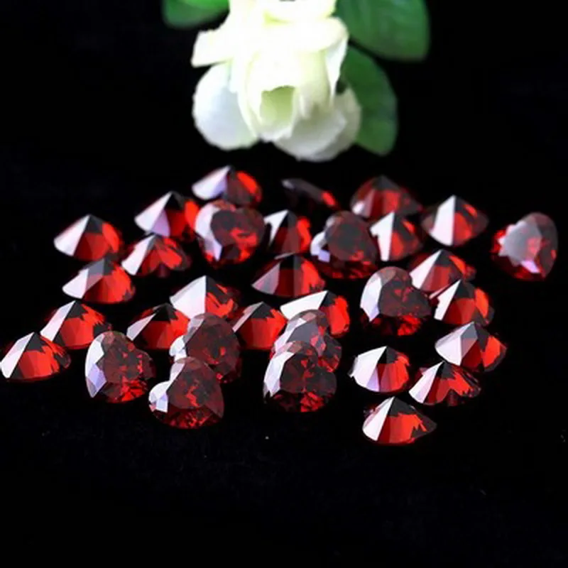

Hot Sale 10Pcs 8MM Artificial Zircon Crystal Heart Shape Rhinestone Beads Glue On For DIY Handmade Crafts Accessories
