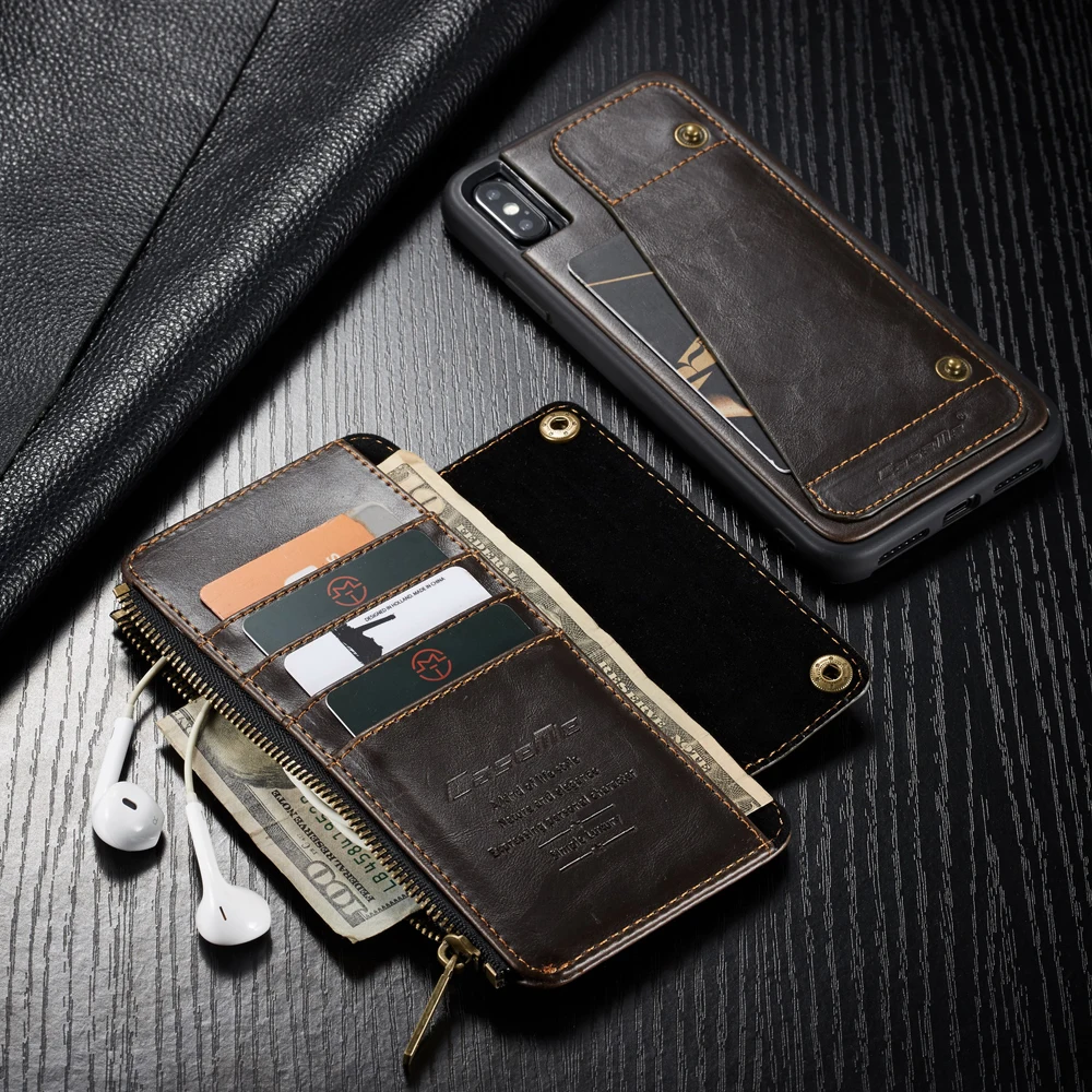 CaseMe чехол для телефона с разрезом iPhone XS Max роскошный из искусственной кожи на