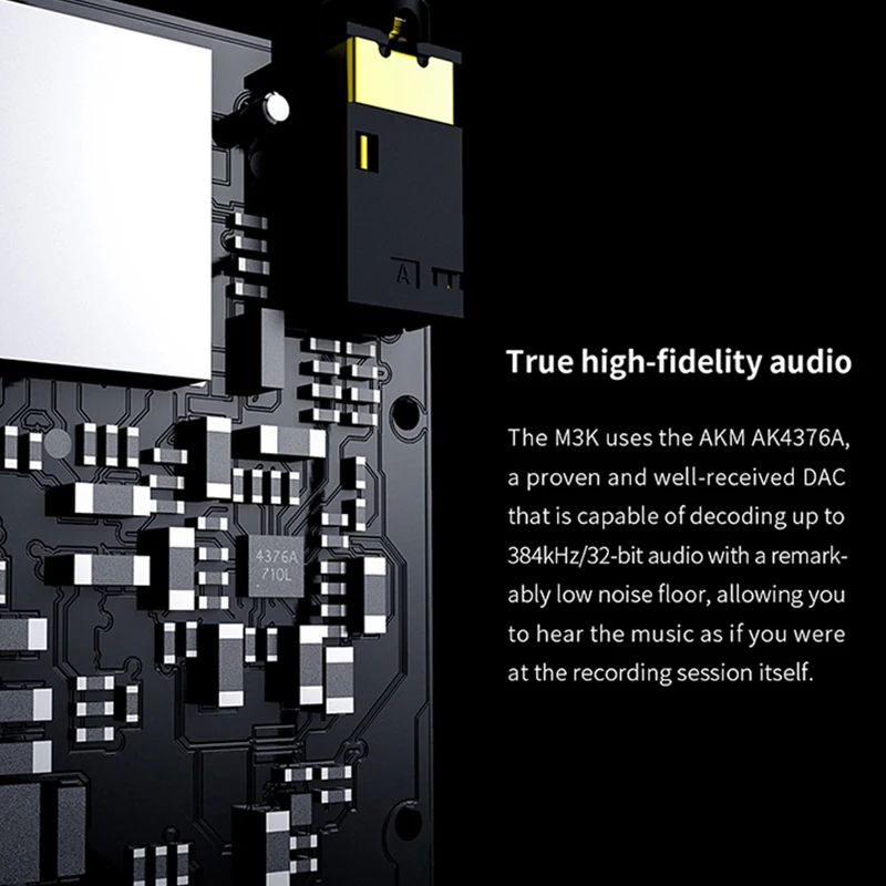 Музыкальный плеер FiiO M3K Mini Hi Fi портативный аудио с поддержкой MP3 Res звук без потерь