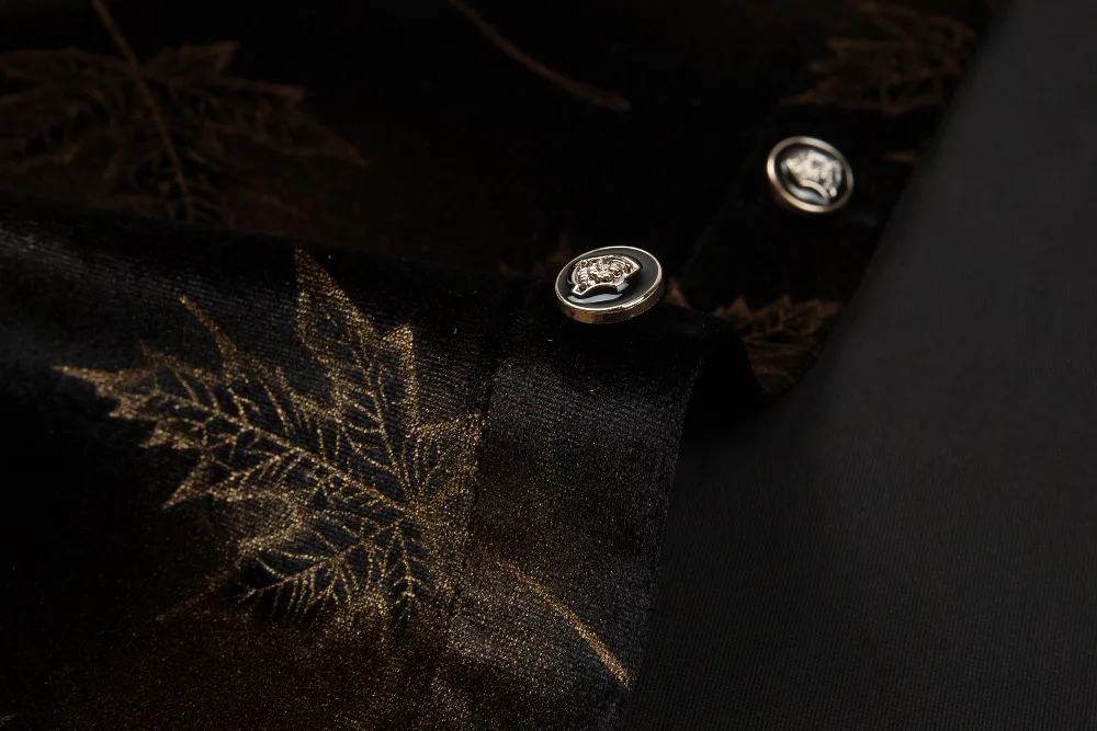 Мужская бархатная рубашка с длинным рукавом и принтом|dress shirt|dress shirt fashiondress pattern |