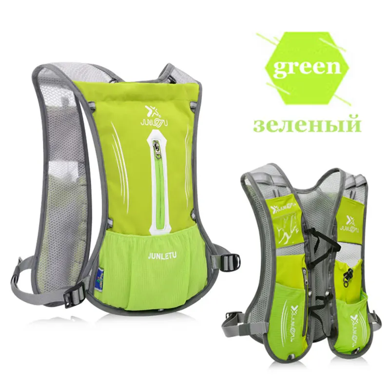 Green Нейлоновый жилет для мужчин и женщин, рюкзак для бега, 190 г, ультралегкий, для марафона, фитнеса, гидратации, спортивные аксессуары, сумки для бега на велосипеде - Цвет: Green