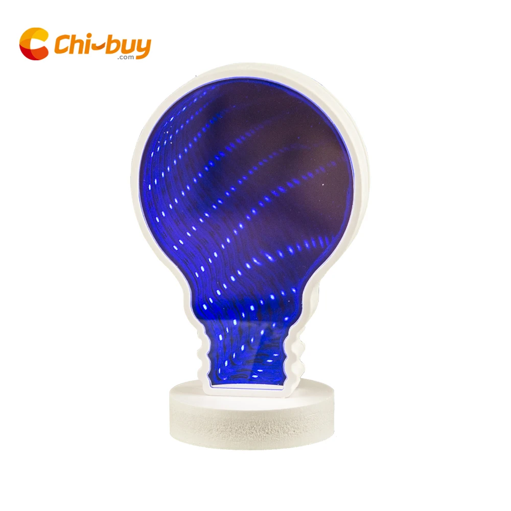 

Chi-buy novelty bulb Creative Infinite mirror tunnel light Party LED mirror tunnel light Home decoration gift
