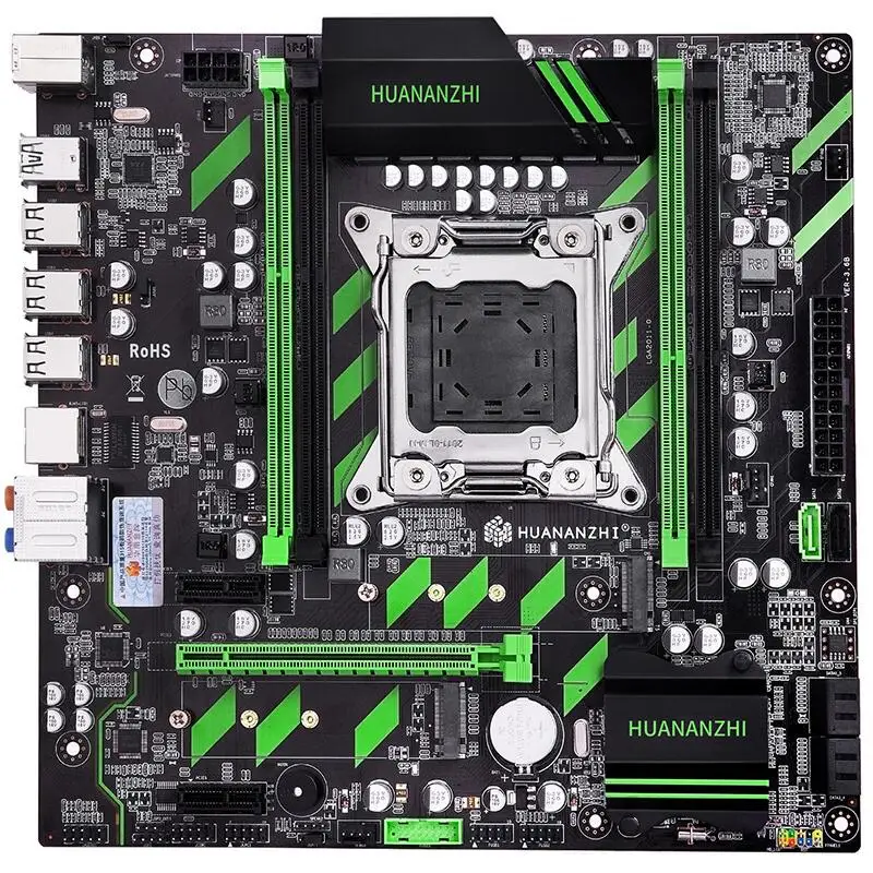 HUANANZHI X79 материнская плата LGA2011 ATX SATA3 USB3.0 Dual PCI E 16X NVME M.2 SSD Поддержка регистровая и ecc